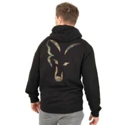 Fox Lightweight Black/Camo Zip Hoody -Eurotackle Verkoop 1545345Fox Lightweight Black Camo Zip Hoody 1