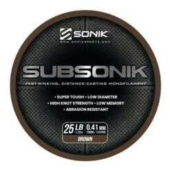 Sonik Subsonik Monofilament Brown 1200M -Eurotackle Verkoop 2308308Sonik Subsonik Monofilament Brown 1200M 1 1