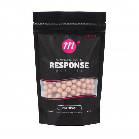 Mainline Response Boilies Pink Prawn 10mm 200g 3 Mainline Response Boilies Pink Prawn 10mm 200g