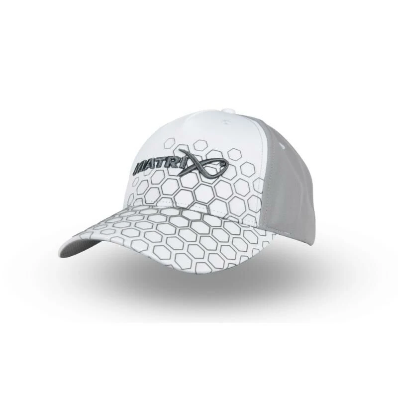 Matrix Hex Print Baseball Cap White 3 Matrix Hex Print Baseball Cap White