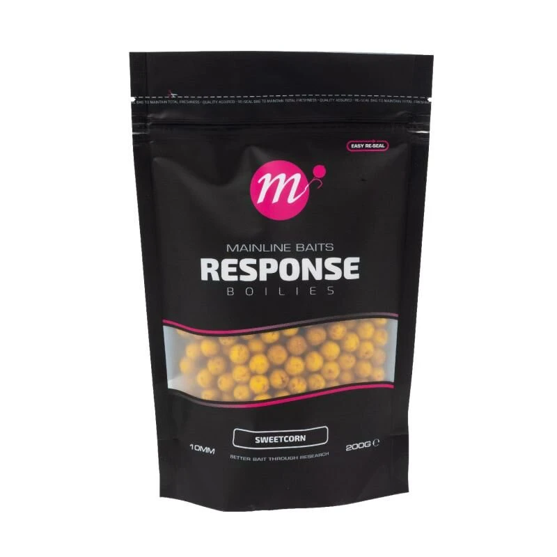 Mainline Response Boilies Sweetcorn 10mm 200g 3 Mainline Response Boilies Sweetcorn 10mm 200g